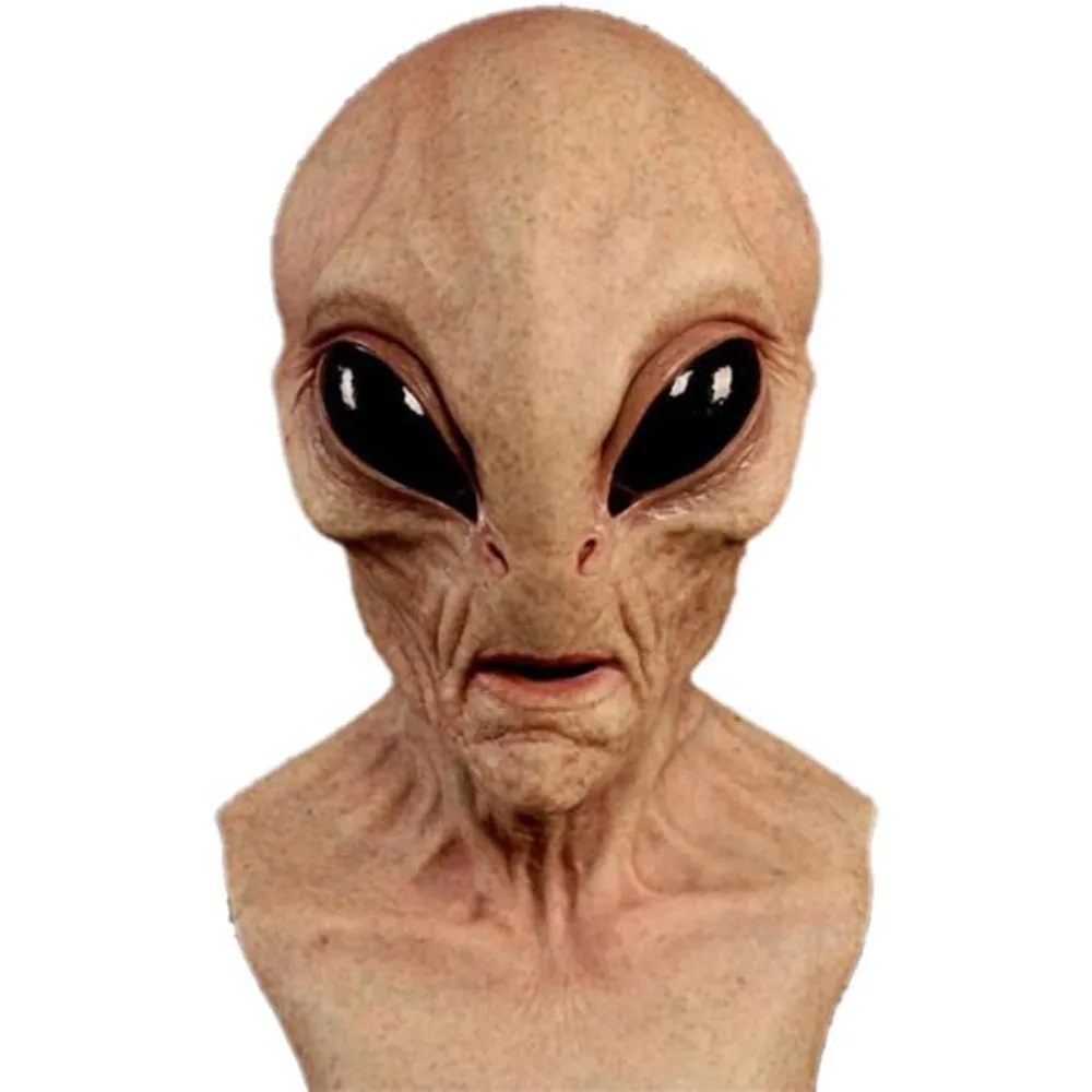 Latex Alien Mask Realistic - Костюм на Хэллоуин, маска инопланетянина динозавра,
