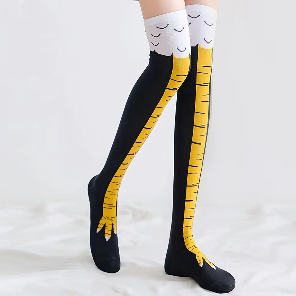 1/2 пары женских гольфов с при – обзор и цена Funny Chicken Leg Socks