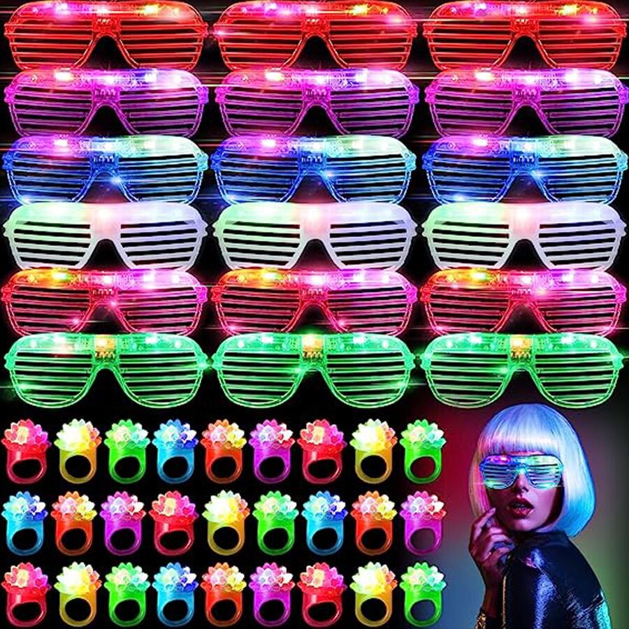 10-50 шт. светодиодные очки с  – обзор и цена Glow In The Dark Party Glasses