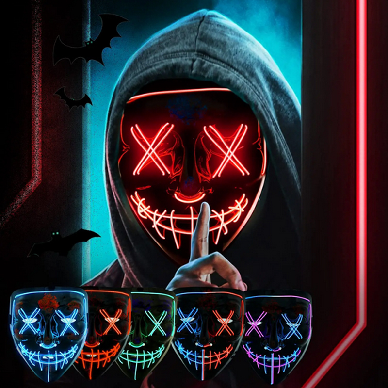 Маска для Хэллоуина «Страшная  – обзор и цена Led Purge Mask Halloween
