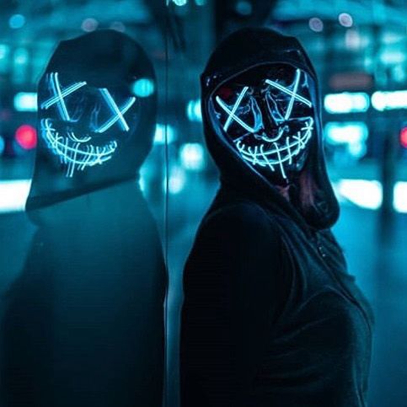 1P страшный светильник для Хэл – обзор и цена Led Purge Mask Halloween